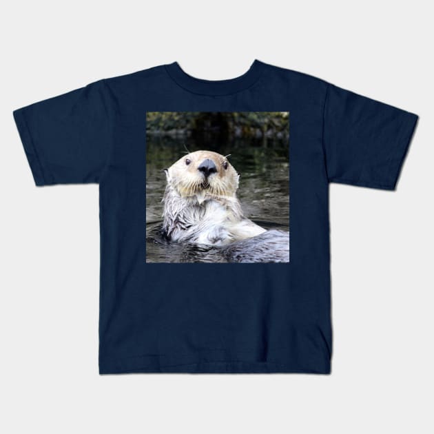 Sea Otter.....Hi There! Kids T-Shirt by croper